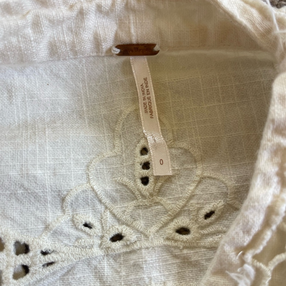 Free People | In Dreamland Cutwork Dress in Ivory | Size Small - Picture 3 of 7
